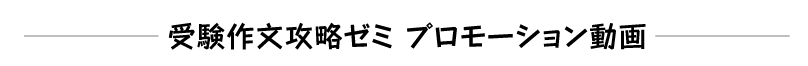 受験作文攻略ゼミ